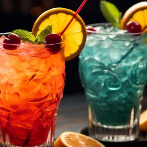 Colorful fruity alcoholic beverages. Goodfella's has two fully stocked bars ready to serve. Monthly and special event drink specials available.